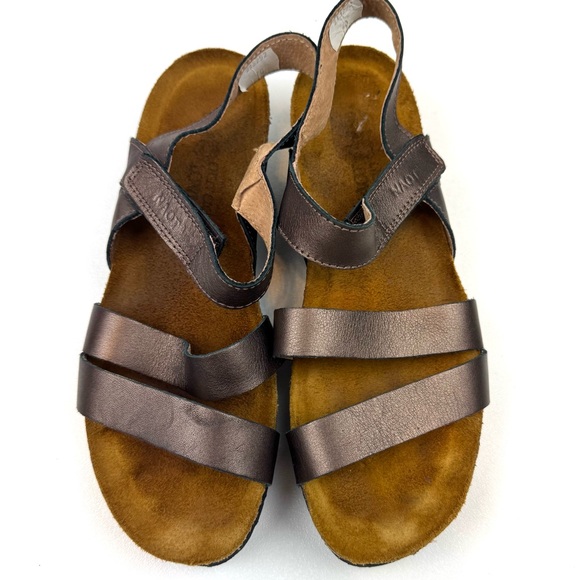 Naot Kayla sandals metallic leather strappy comfort wedge size 40 - Picture 2 of 9